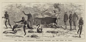 ズールー戦争、セテワヨの火薬雑誌、スピリットオブパンダ 作： Alfred Chantrey Corbould